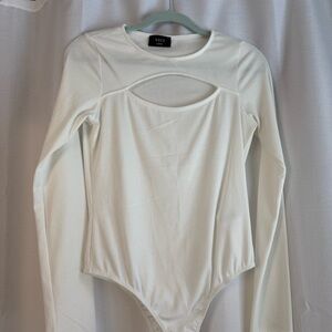 Vici Cream Ribbed Top